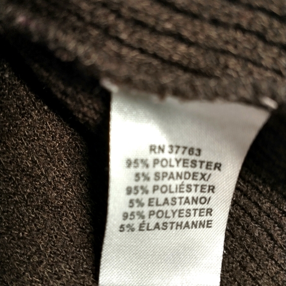 Rafaella Open Front Cardigan 3/4 Sleeve Brown Sweater Size Large GUC - Picture 5 of 5